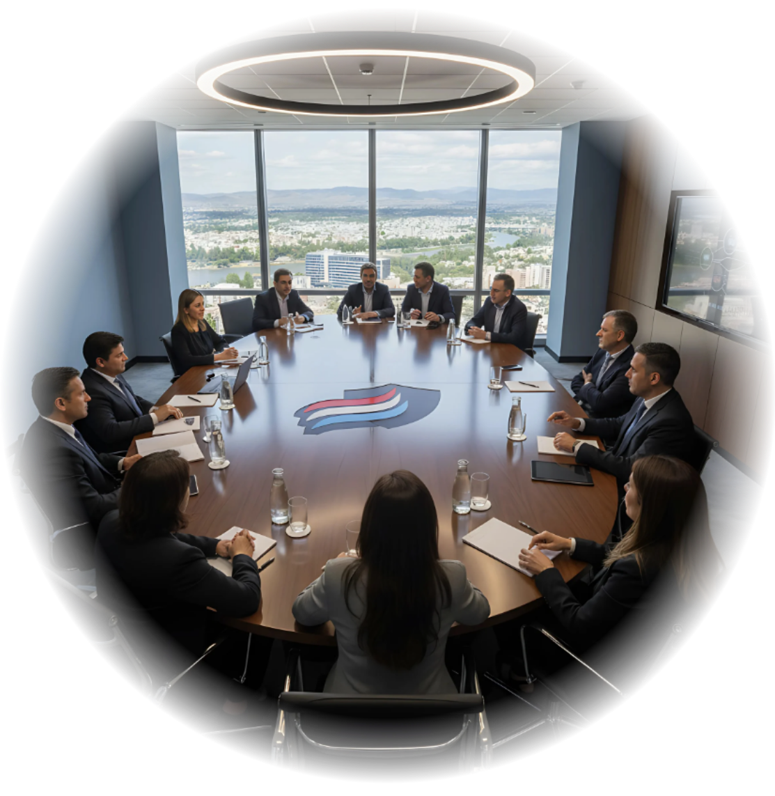 Profesionales de seguridad privada trabajando en equipo - Colaboración empresarial CASECOR